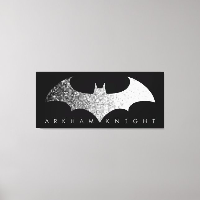 Batman Arkham Knight Pixel Logo Canvas Print (Front)