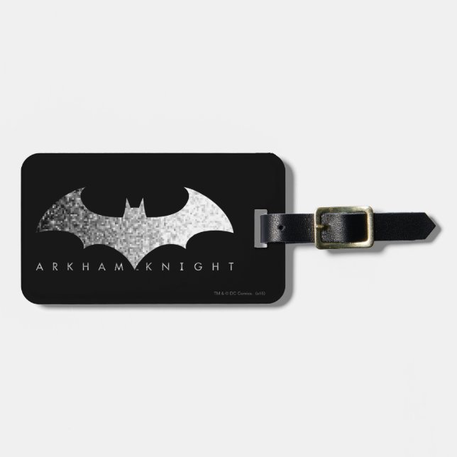 Batman Arkham Knight Pixel Logo Luggage Tag (Front Horizontal)