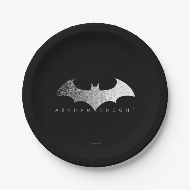 Batman Arkham Knight Pixel Logo Paper Plates (Front)