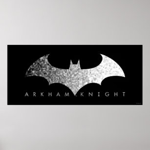 Batman Arkham Knight Pixel Logo Poster