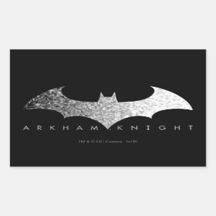 Batman Arkham Knight Pixel Logo Rectangular Sticker