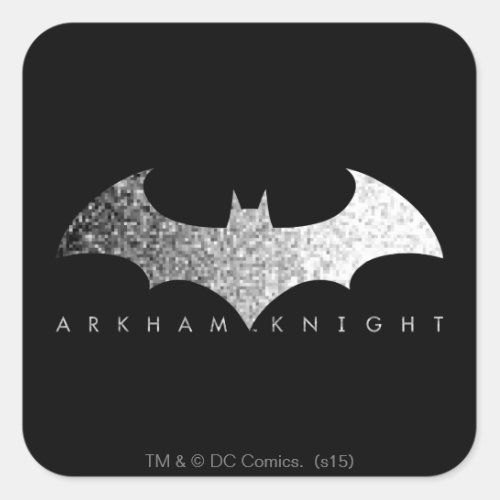 Batman Arkham Knight Pixel Logo Square Sticker