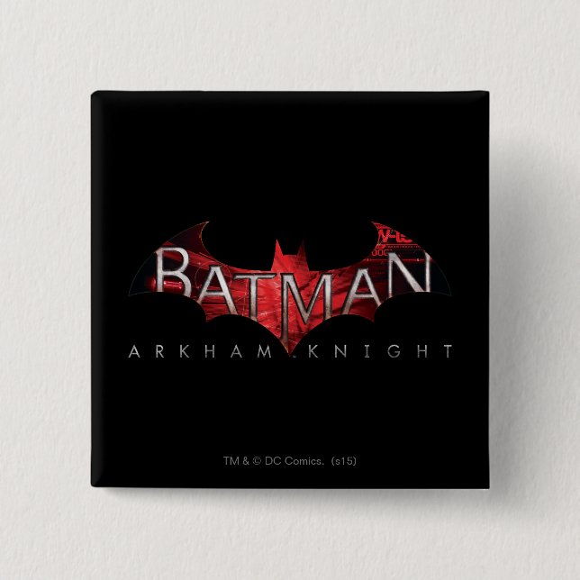 Batman Arkham Knight Red Logo Button (Front)