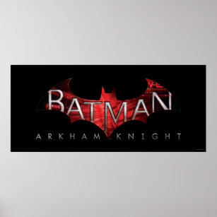 Batman Arkham Knight Red Logo Poster