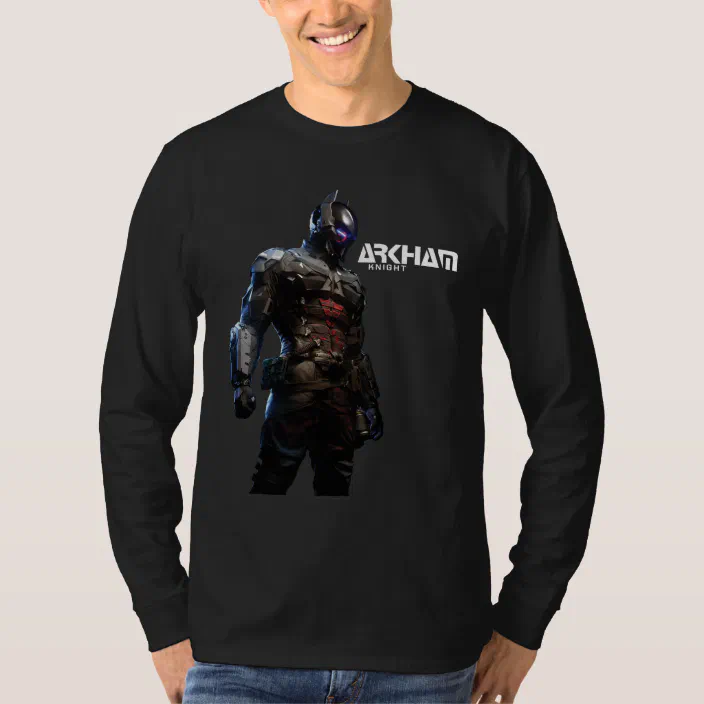 Men's Batman Arkham Knight T-Shirt Black Size XL 