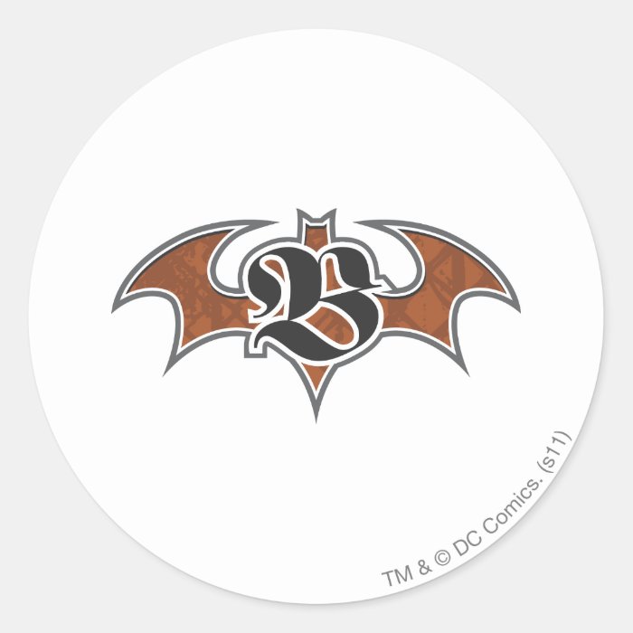 Batman   B Round Sticker