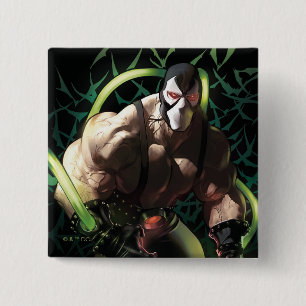 Batman Bane Bat Swarm Illustration Button