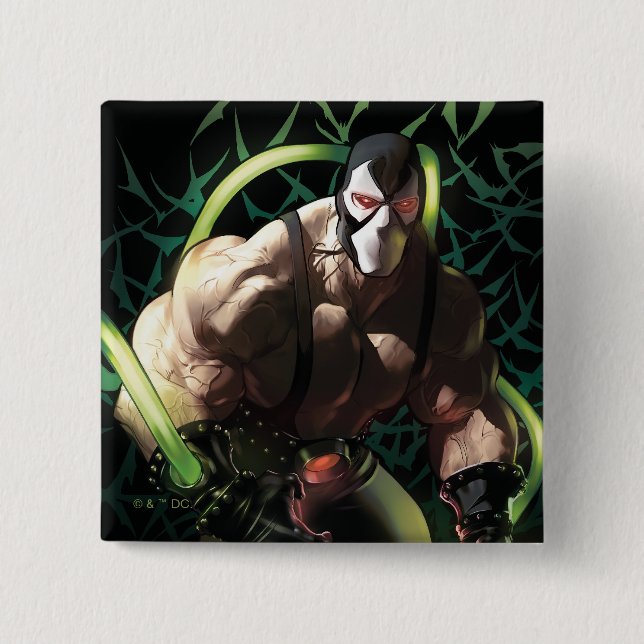 Batman Bane Bat Swarm Illustration Button (Front)