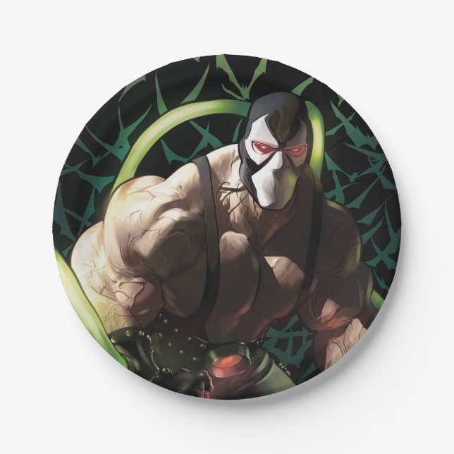 Batman Bane Bat Swarm Illustration Paper Plates (Front)