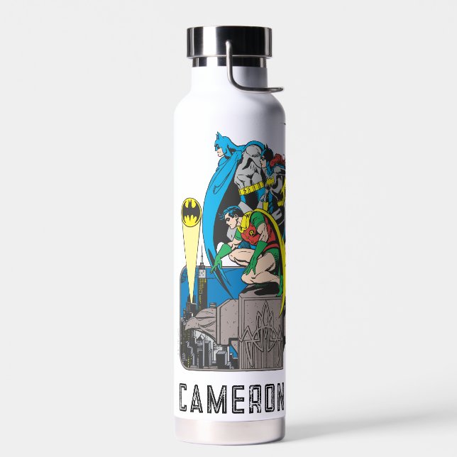 Batman/Batgirl/Robin | Add Your Name Water Bottle (Left)