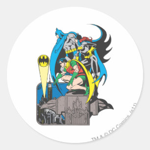 Batman/Batgirl/Robin Classic Round Sticker