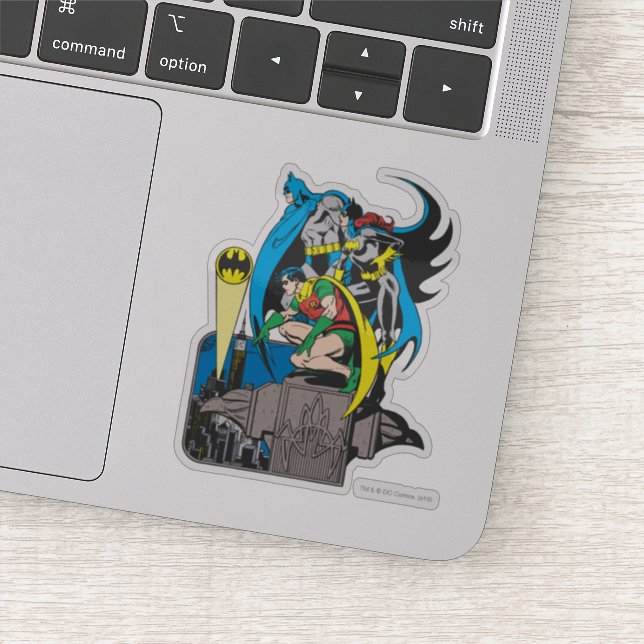 Batman/Batgirl/Robin Sticker (Detail)