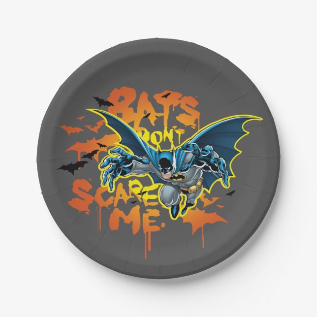 Batman | Bats Don't Scare Me Paper Plates (Front)