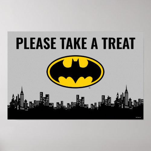 Batman  Birthday Take A Treat Sign