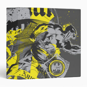 Batman Black and Yellow Collage 3 Ring Binder