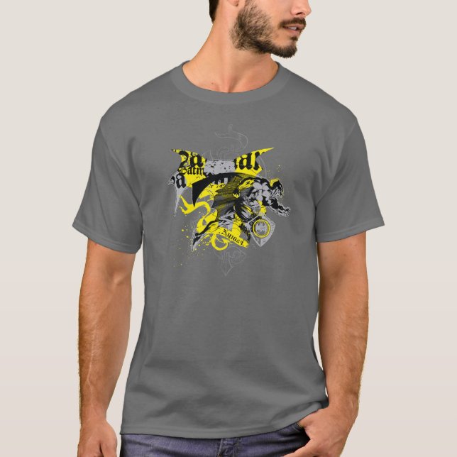 Batman Black and Yellow Collage T-Shirt (Front)