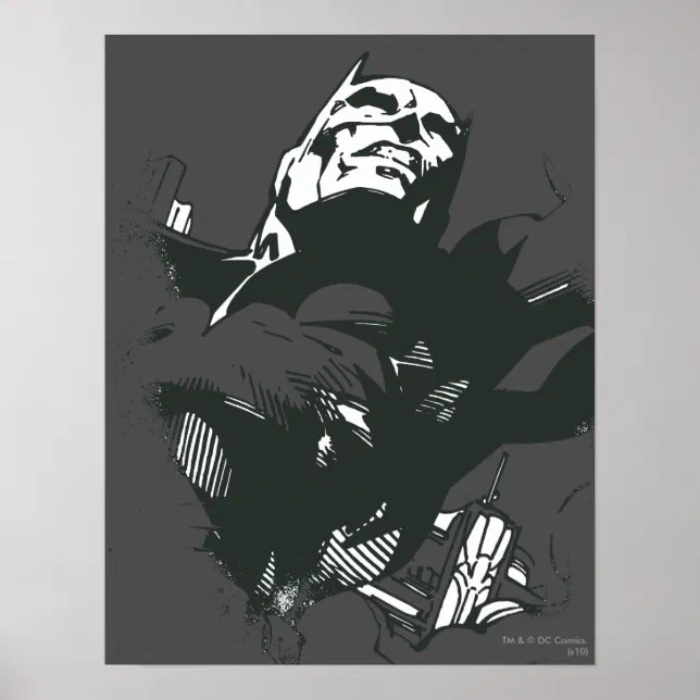 Batman Black & White Graffiti Stencil Poster | Zazzle