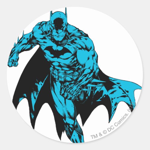 Batman Blue Classic Round Sticker