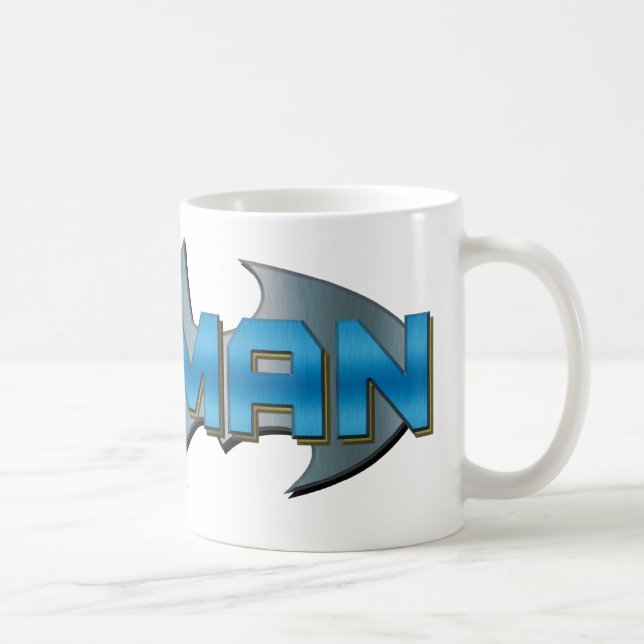 Batman | Blue Name Logo Coffee Mug (Right)