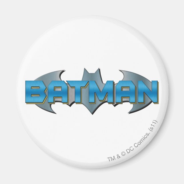 Batman | Blue Name Logo Magnet (Front)