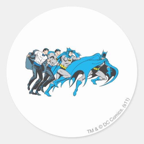 BatmanBruce Transformation Classic Round Sticker