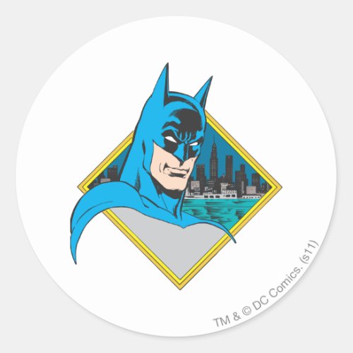 Batman Bust Classic Round Sticker