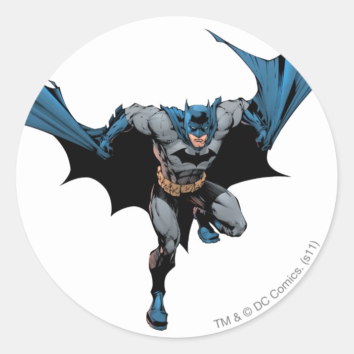 Batman Cape like wings Round Stickers