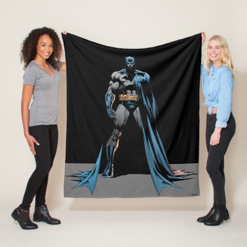 Batman cape over one side fleece blanket