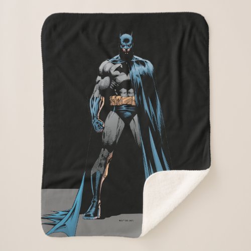 Batman cape over one side sherpa blanket