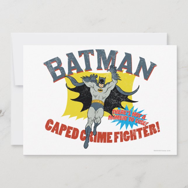 Batman Caped Crime Fighter Invitation (Front)