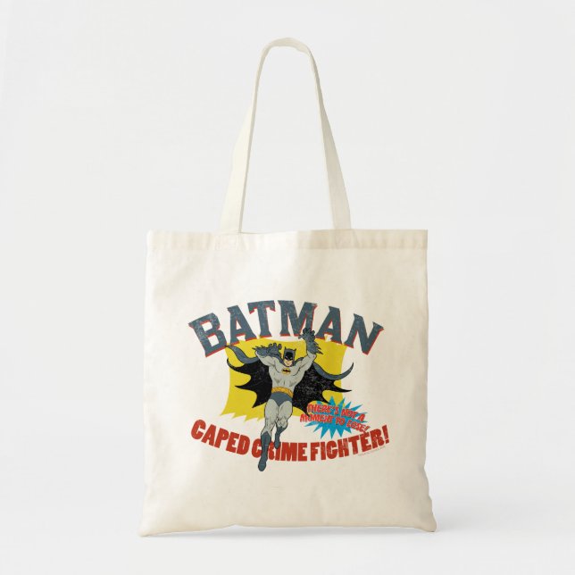 Batman Caped Crime Fighter Tote Bag (Front)