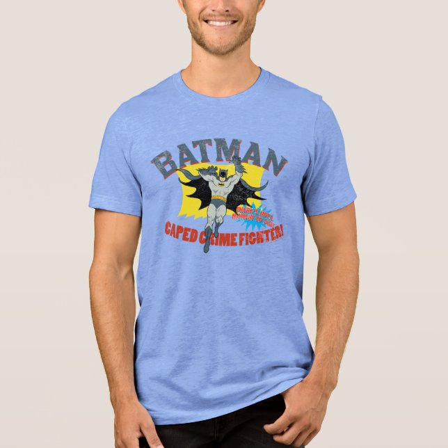 Batman Caped Crime Fighter Tri-Blend Shirt (Front)