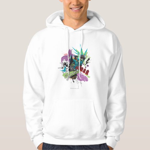 Batman Caped Crusader Neon Collage Hoodie