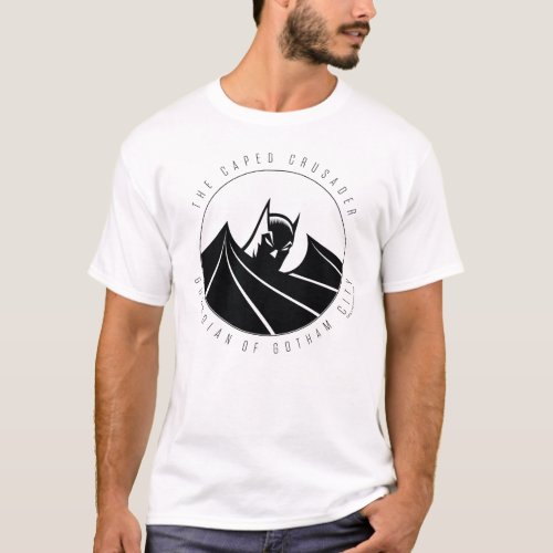 Batman Caped Crusader Silhouette Logo T_Shirt