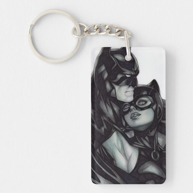 Batman & Catwoman ~ Bruce wayne & Selina Kyle Keychain (Front)