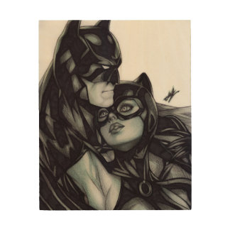 Batman & Catwoman ~ Bruce wayne & Selina Kyle Wood Wall Art
