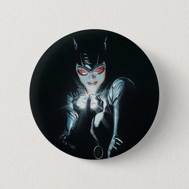 Batman Catwoman Faces of Evil Cover Illustration Button (Front)