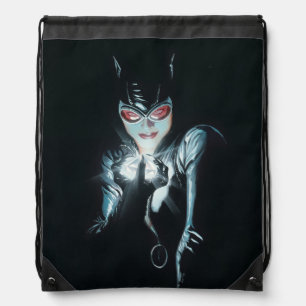 Batman Catwoman Faces of Evil Cover Illustration Drawstring Bag