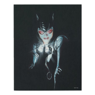 Batman Catwoman Faces of Evil Cover Illustration Faux Canvas Print