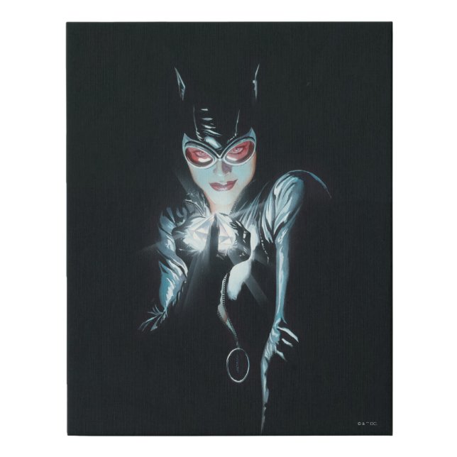 Batman Catwoman Faces of Evil Cover Illustration Faux Canvas Print (Front)