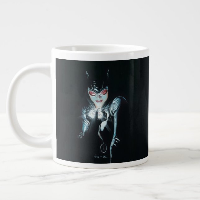 Batman Catwoman Faces of Evil Cover Illustration Giant Coffee Mug (Left)
