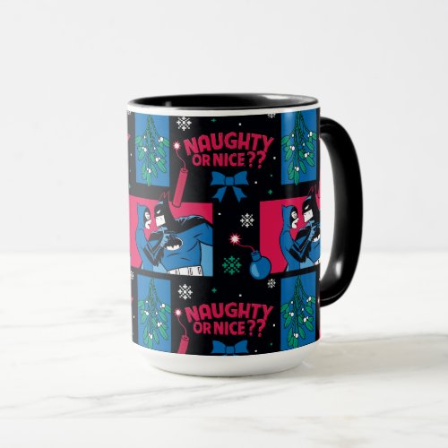 Batman  Catwoman Naughty Or Nice Pattern Mug