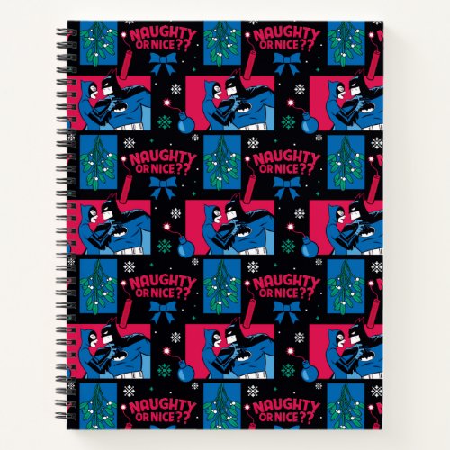 Batman  Catwoman Naughty Or Nice Pattern Notebook