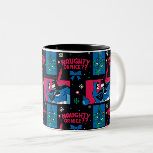 Batman   Catwoman Naughty Or Nice Pattern Two-Tone Coffee Mug