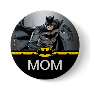 Batman | Chalkboard Birthday Child's Mom Button