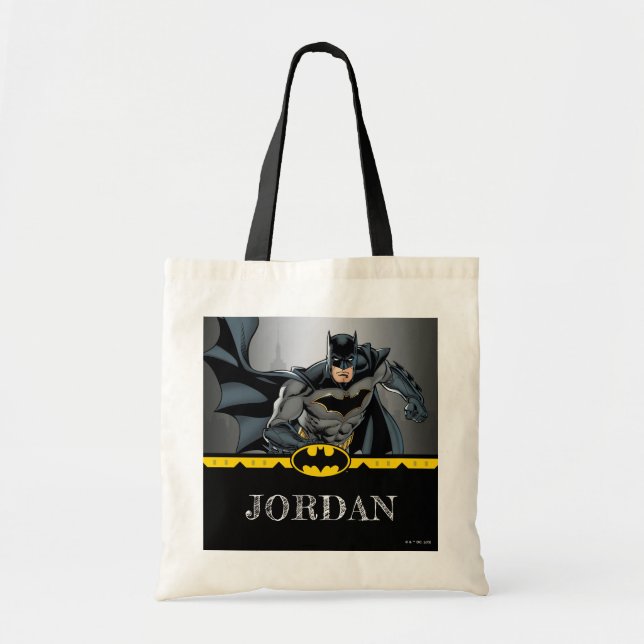 Batman | Chalkboard Birthday Favor Tote Bag (Front)