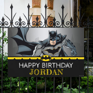 Batman | Chalkboard Happy Birthday Banner