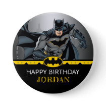 Batman | Chalkboard Happy Birthday Button