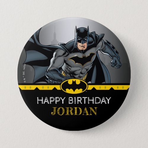 Batman  Chalkboard Happy Birthday Button