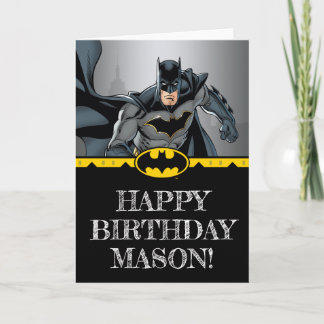 Batman | Chalkboard Happy Birthday Card